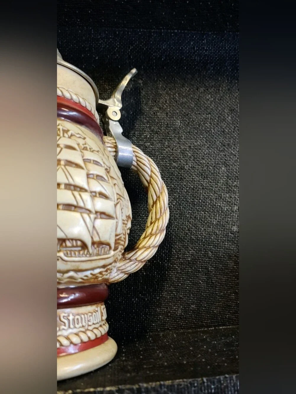 Vintage 1977 Handcrafted Avon Beer Stein Sailing Ships